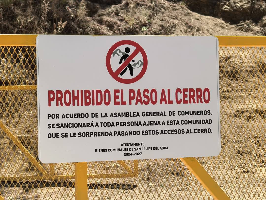 Se blinda San Felipe del Agua: comuneros cierran el paso a personas ajenas a la comunidad