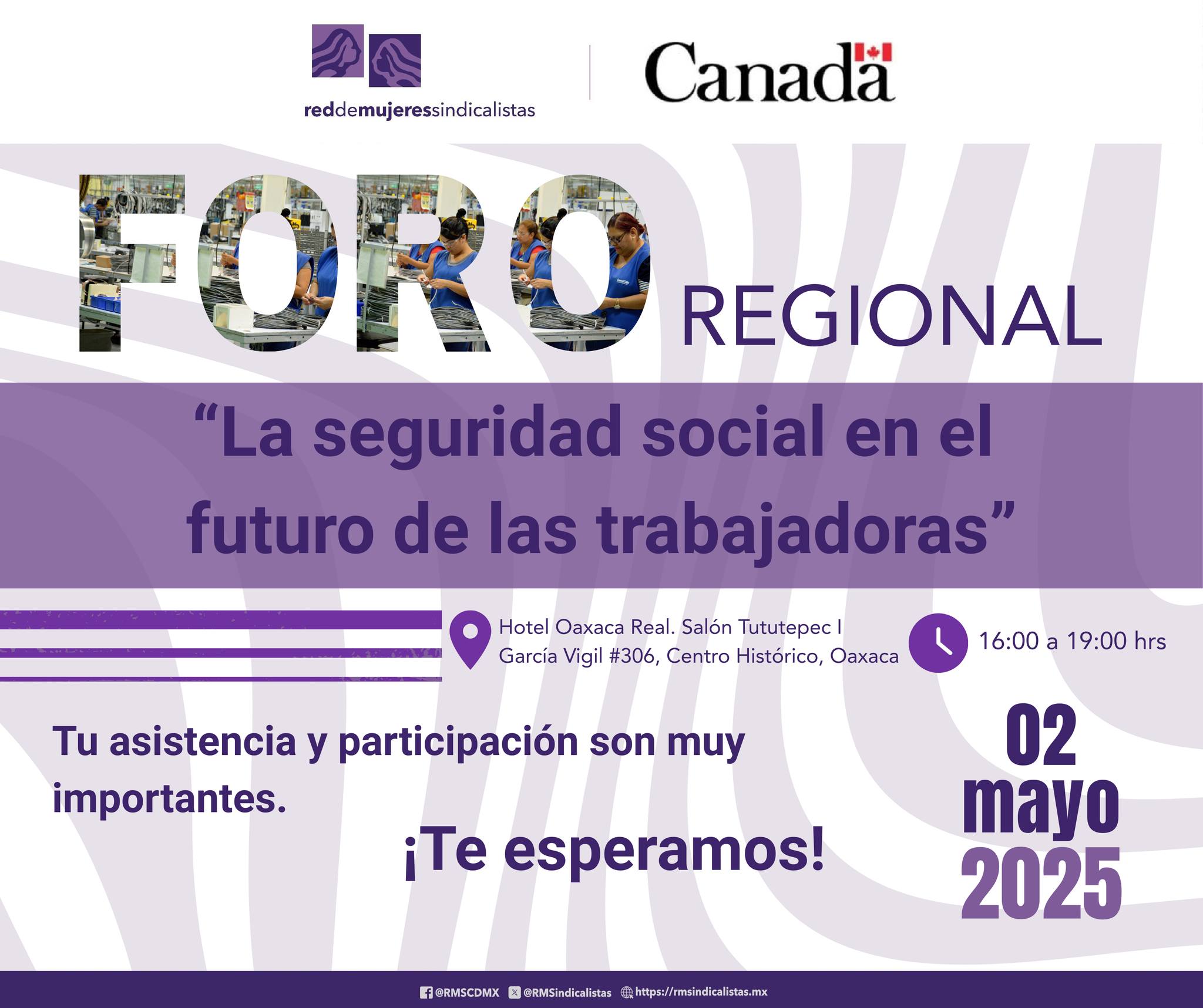 Realizarán en Oaxaca el Foro Regional «La seguridad social en el futuro de las trabajadoras»
