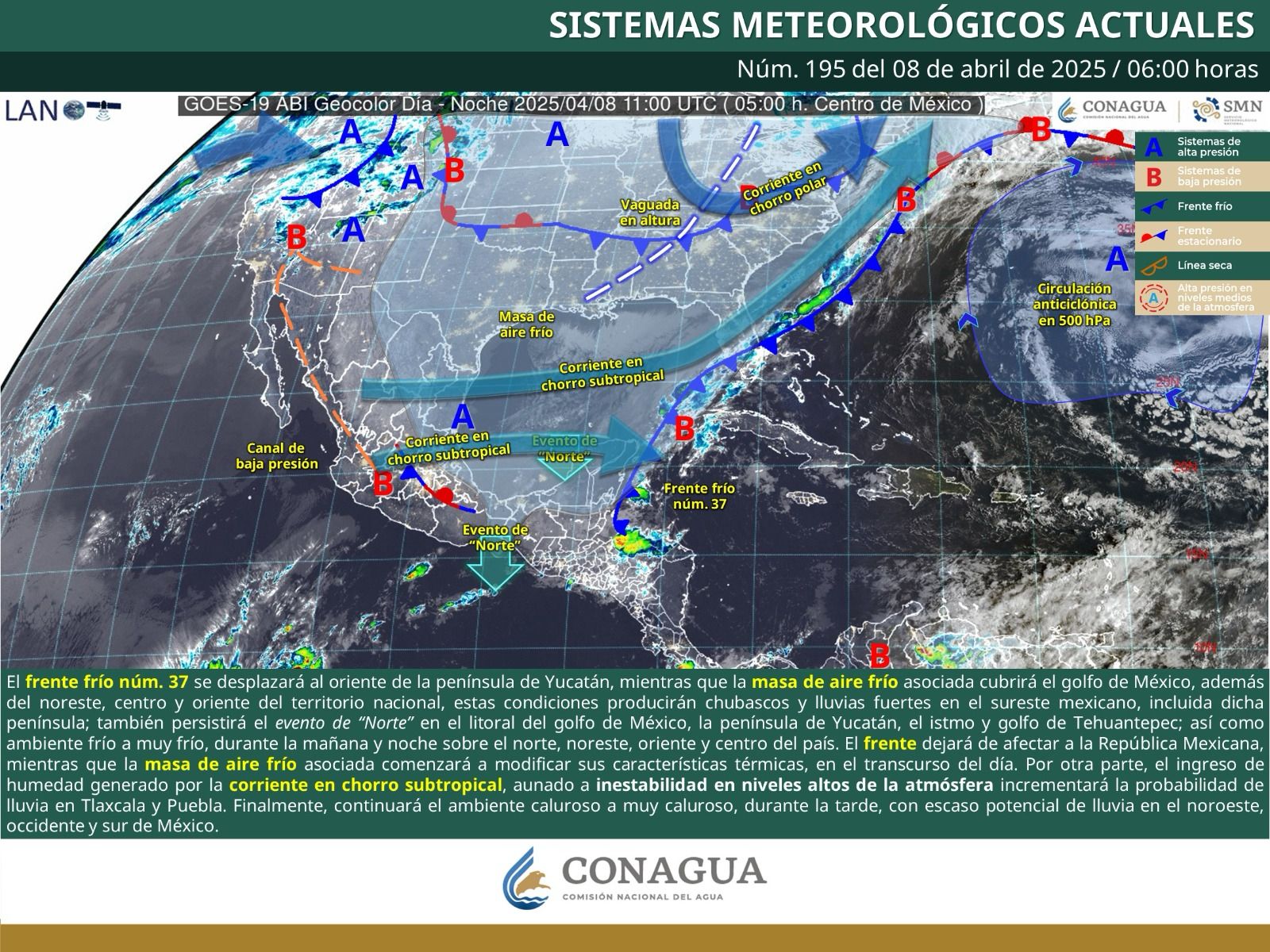 Este martes se esperan lluvias ligeras a moderadas en la Cuenca del Papaloapan