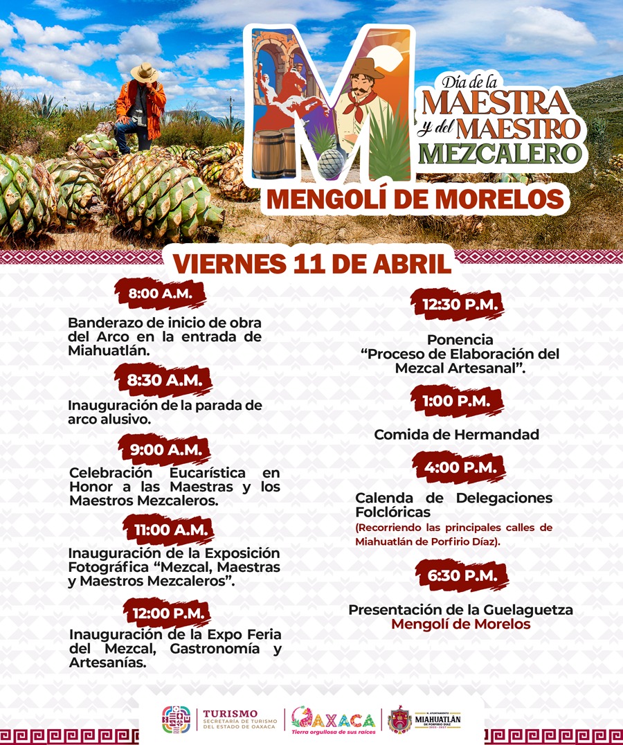 Invita Miahuatlán de Porfirio Díaz a la celebración del Día de la Maestra y el Maestro Mezcalero