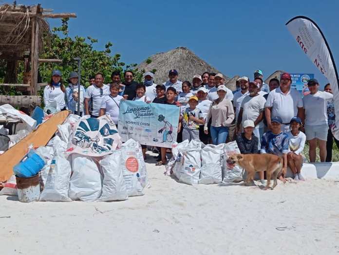 Impulsa Yucatán limpieza de 600 toneladas de basura en sus costas