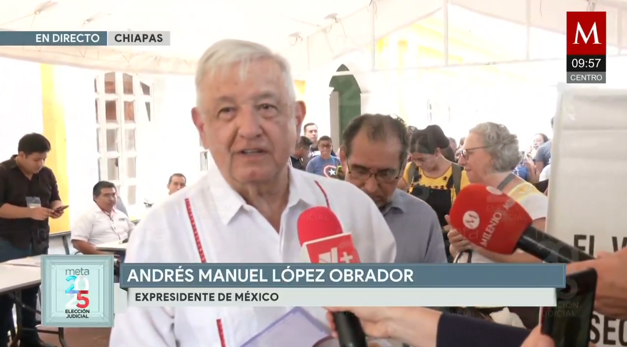 Participa AMLO en histórica elección de jueces y elogia a Sheinbaum