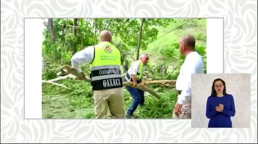 Reporta gobernador cuantiosos daños en la Costa Chica de Oaxaca por impacto del huracán “Erick”