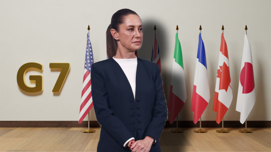 Defiende Sheinbaum derechos de migrantes en su debut en el G-7
