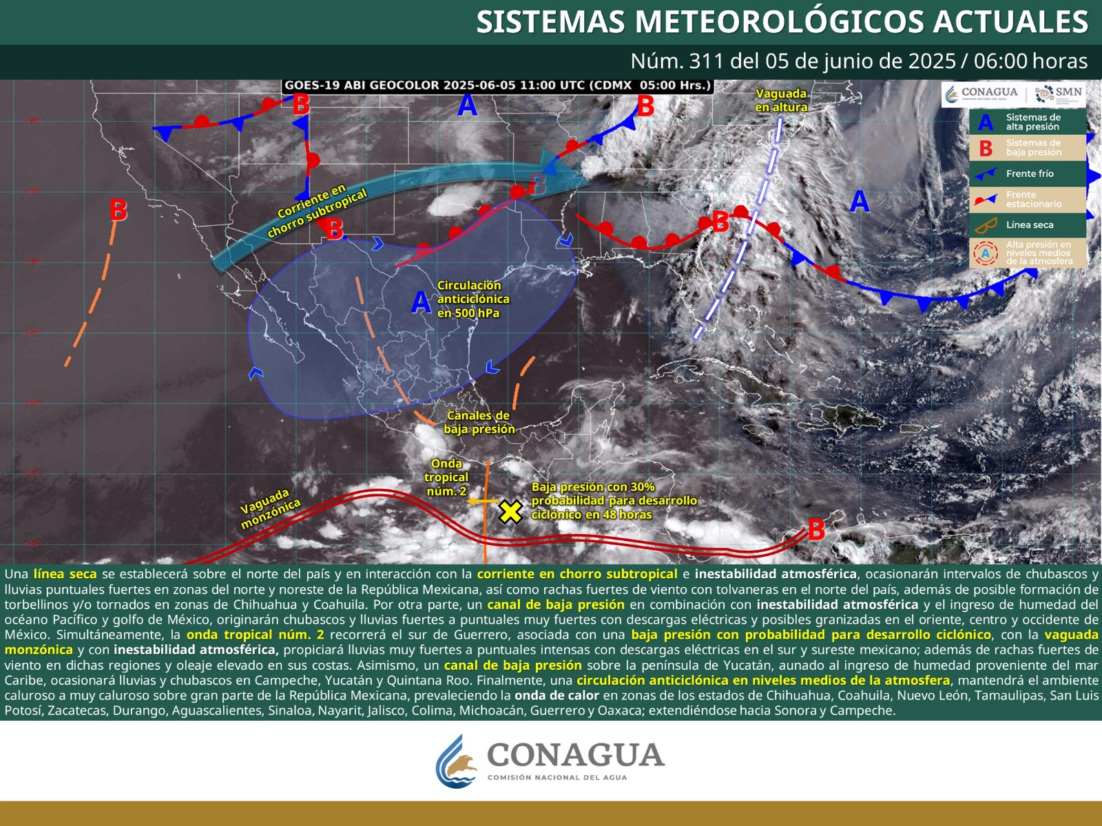 Se mantendrá el temporal lluvioso este jueves en gran parte de Oaxaca