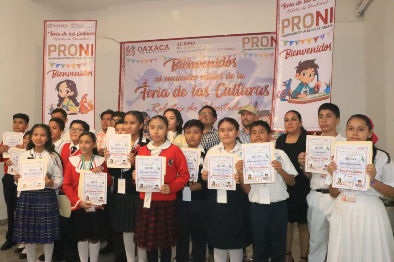 Estudiantes de la primaria Gral. Francisco J. Múgica representarán a Oaxaca en concurso nacional de inglés