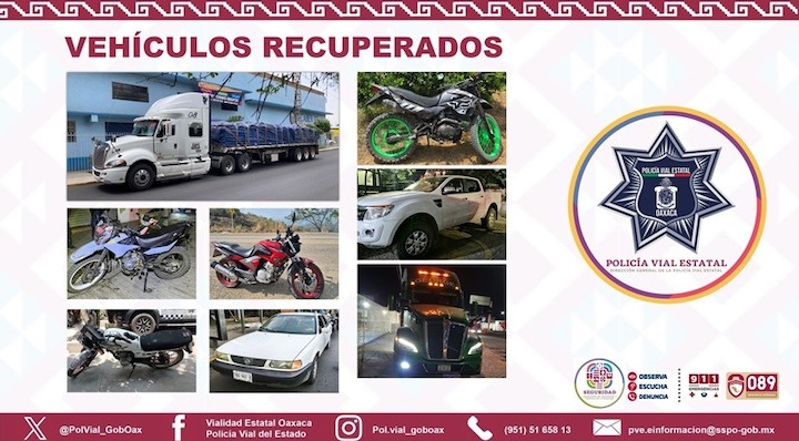 Recupera Policía Vial Estatal 23 vehículos con reporte de robo durante mayo