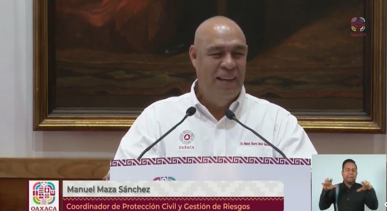 Continuarán lluvias en Oaxaca por zona de baja presión en el Pacífico: Manuel Maza