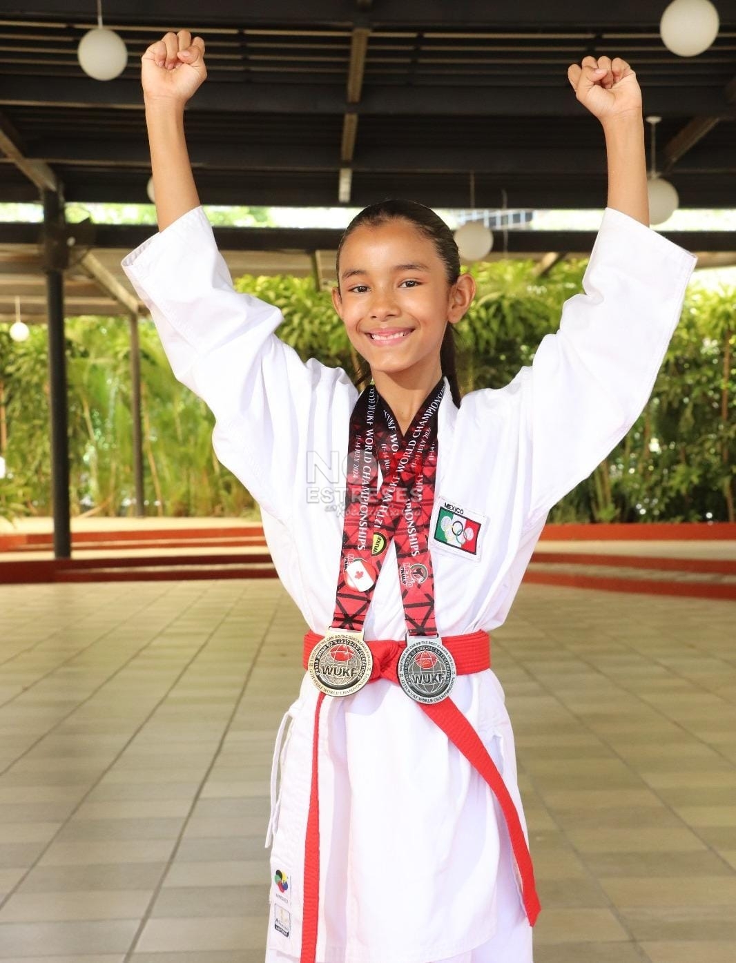 Conquista Harumi Sánchez oro en Mundial de Karate Do en Suecia