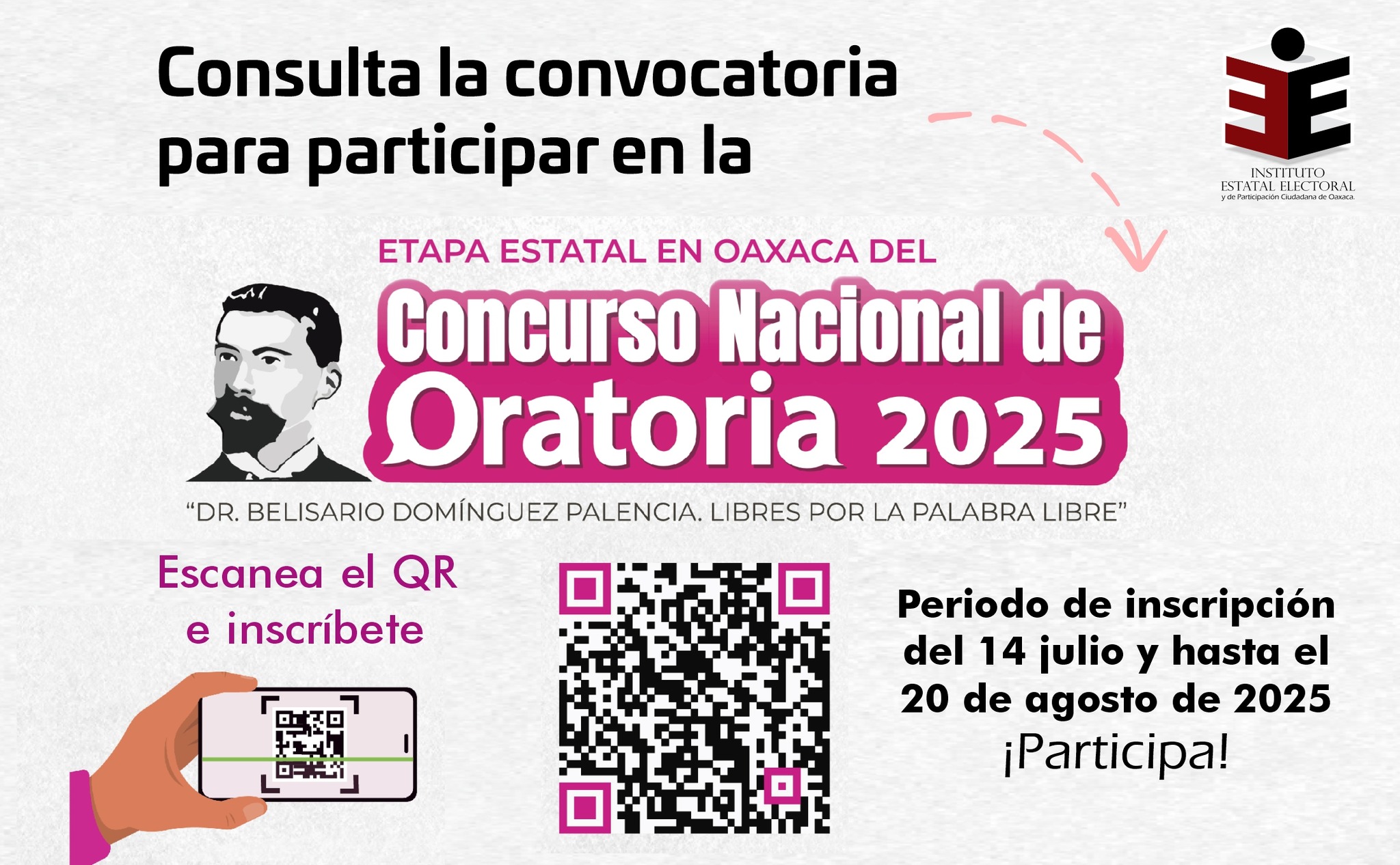 Convoca INE Oaxaca a participar en etapa estatal del Concurso Nacional de Oratoria 2025