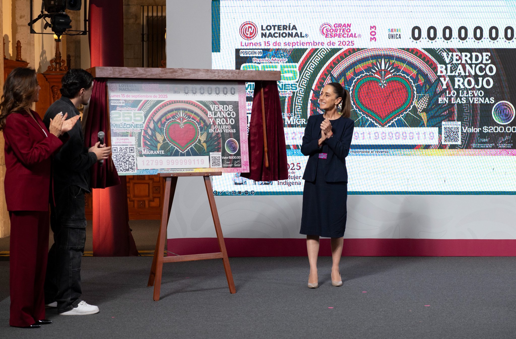 Presenta Lotería Nacional billete conmemorativo para sorteo de migrantes