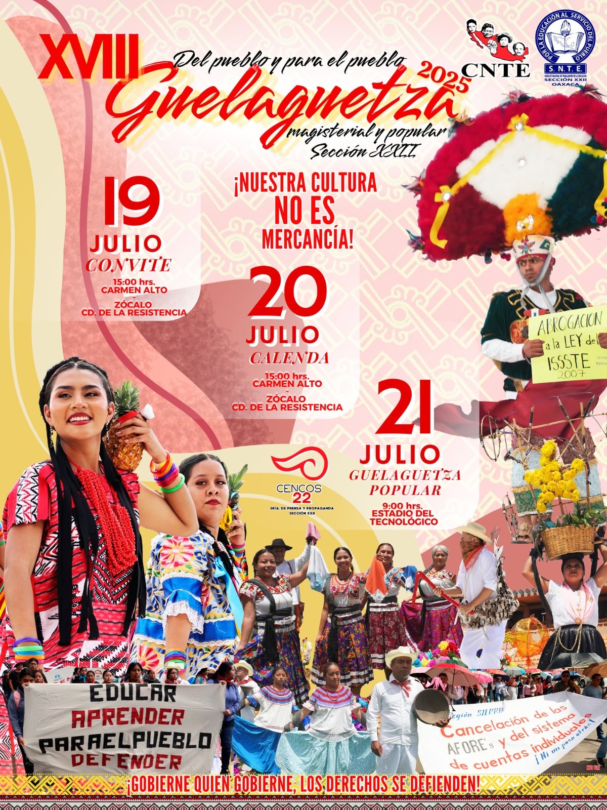 Anuncian XVIII Guelaguetza Magisterial y Popular 2025 en Oaxaca