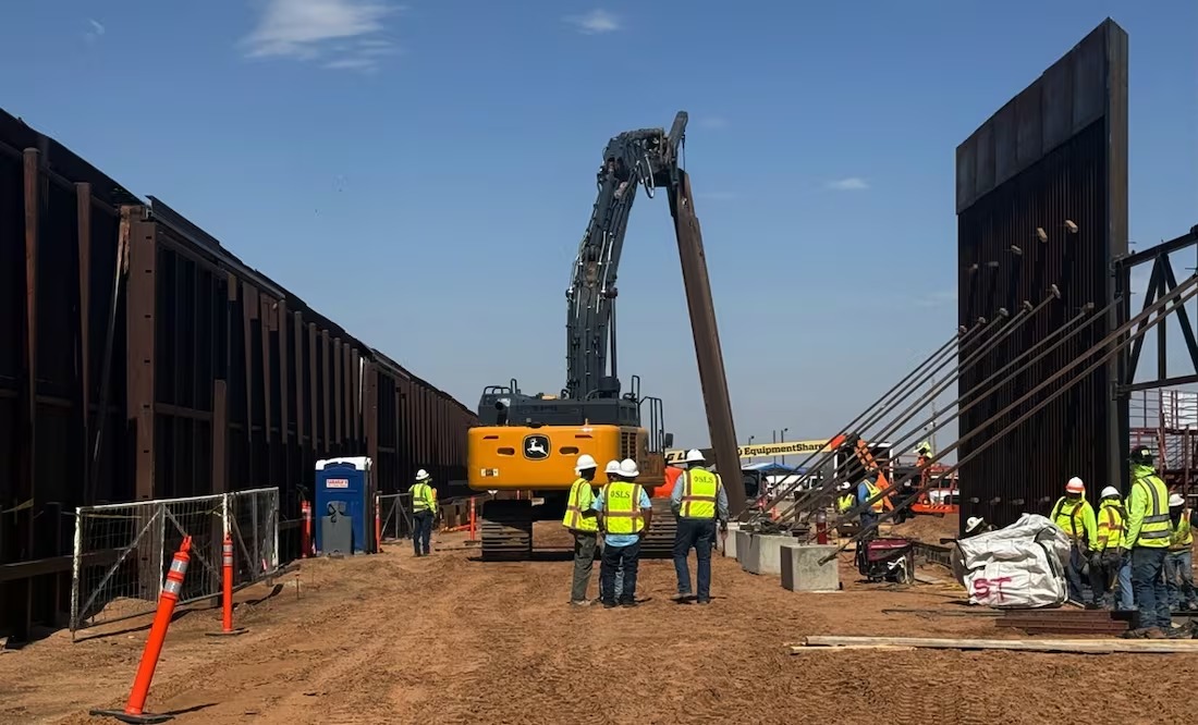Levanta CBP muro de acero entre Texas y Chihuahua