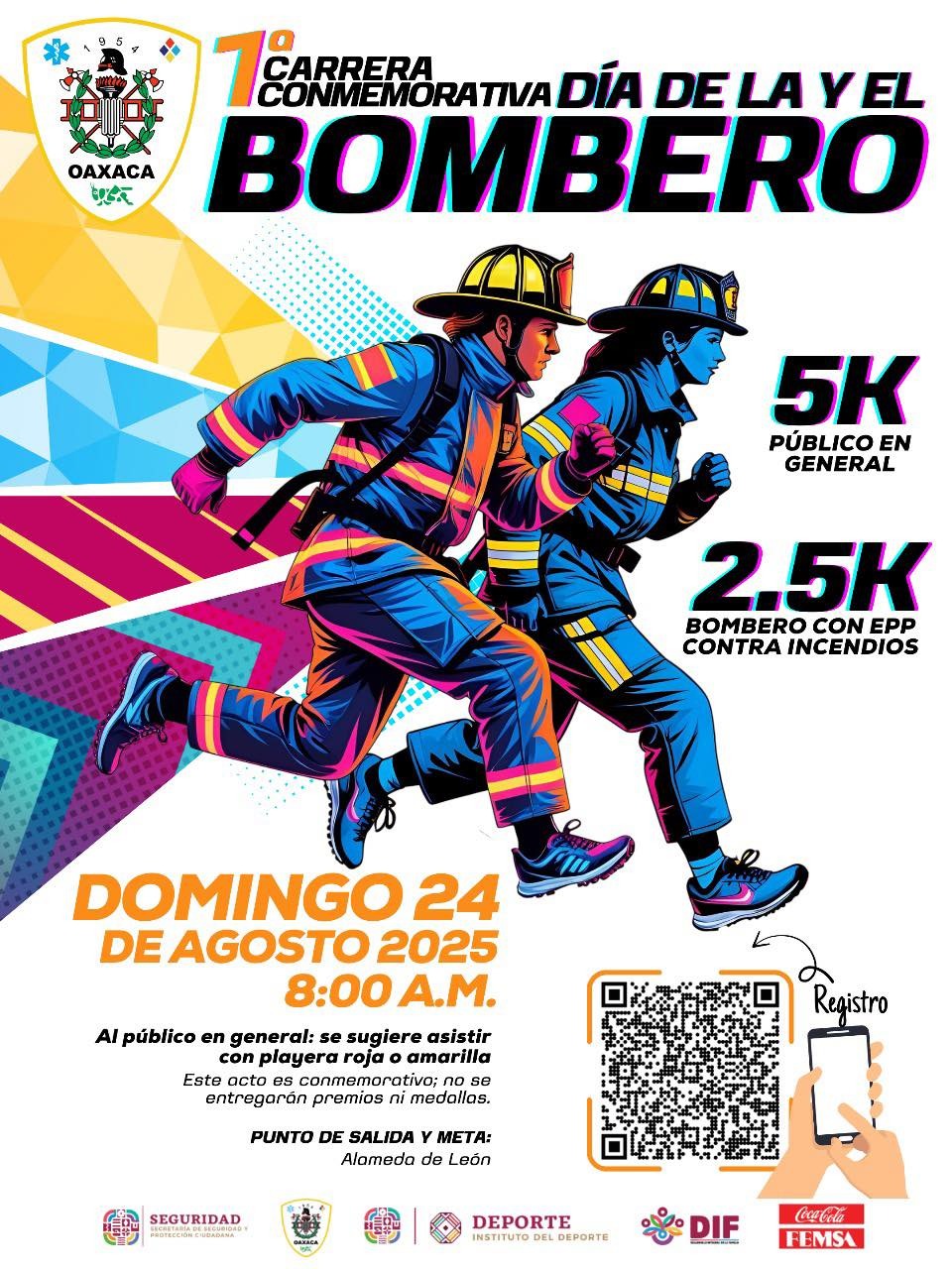 Invitan a la primera Carrera Atlética de la y el Bombero en Oaxaca