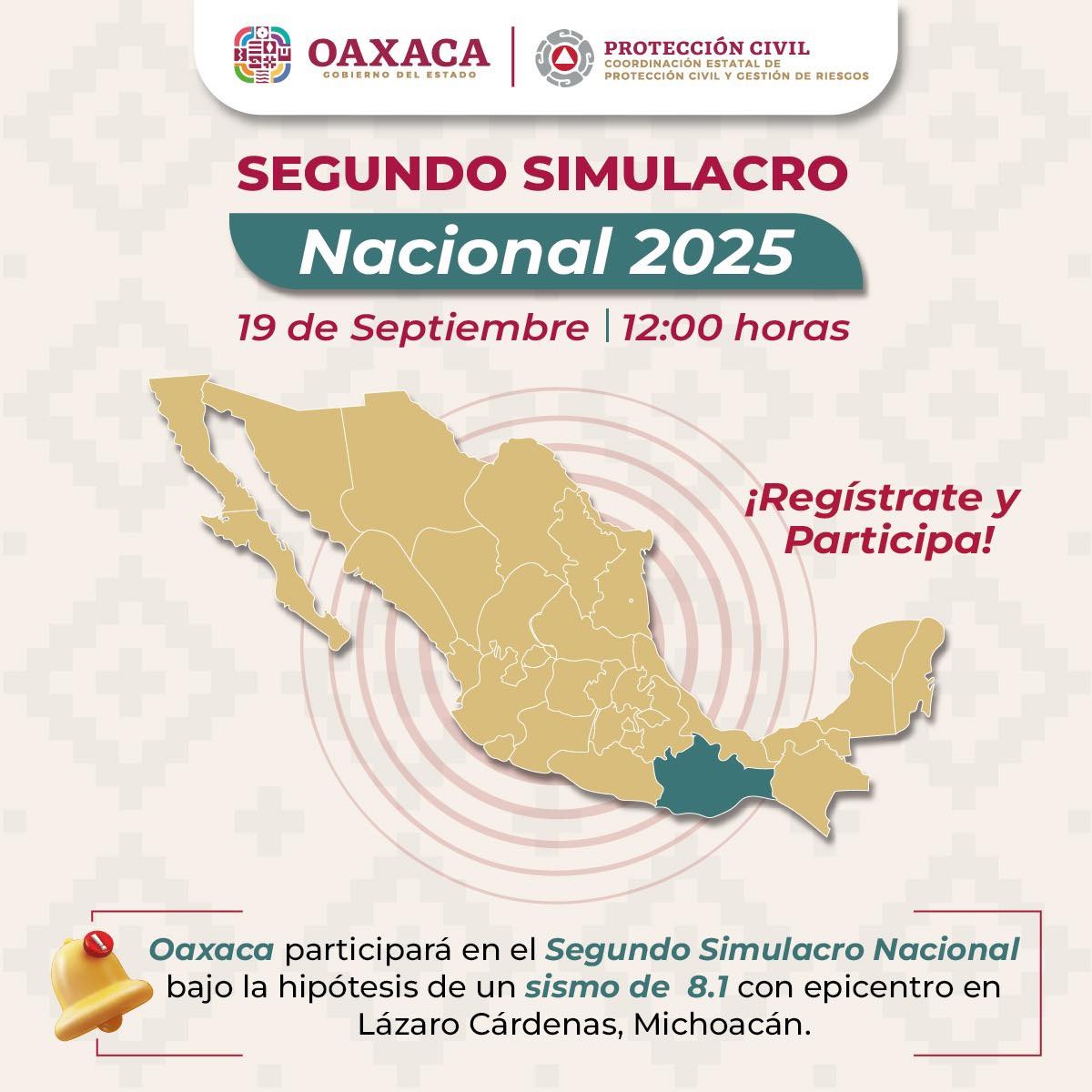 Convocan a participar en el Segundo Simulacro Nacional 2025 este 19 de septiembre