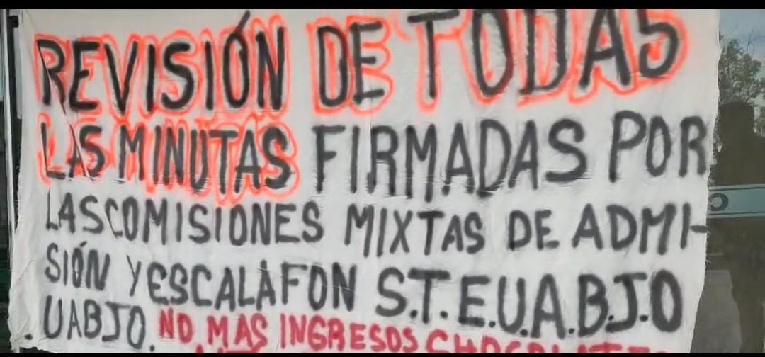 Demandan empleados revisión de listas de beneficiarios en el STEUABJO