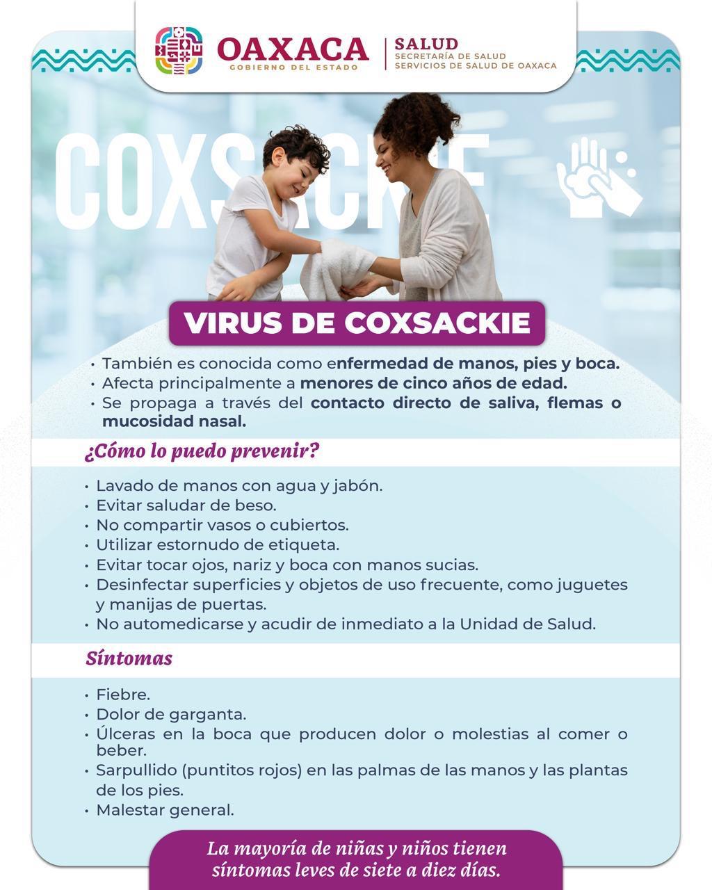 Llama SSO a reforzar hábitos de higiene personal en niñas y niños para prevenir contagios por virus Coxsackie