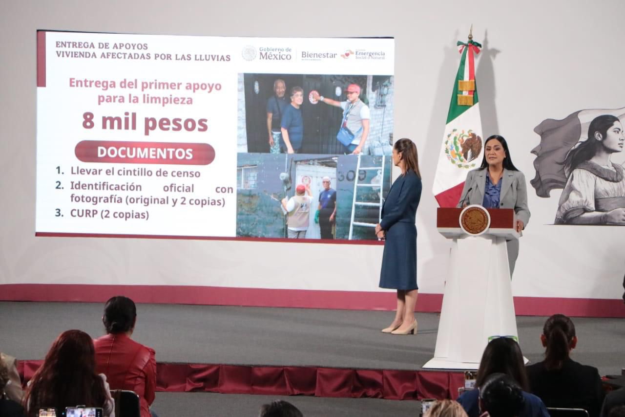 Inicia entrega de 8 mil pesos a damnificados por inundaciones en el Valle de México