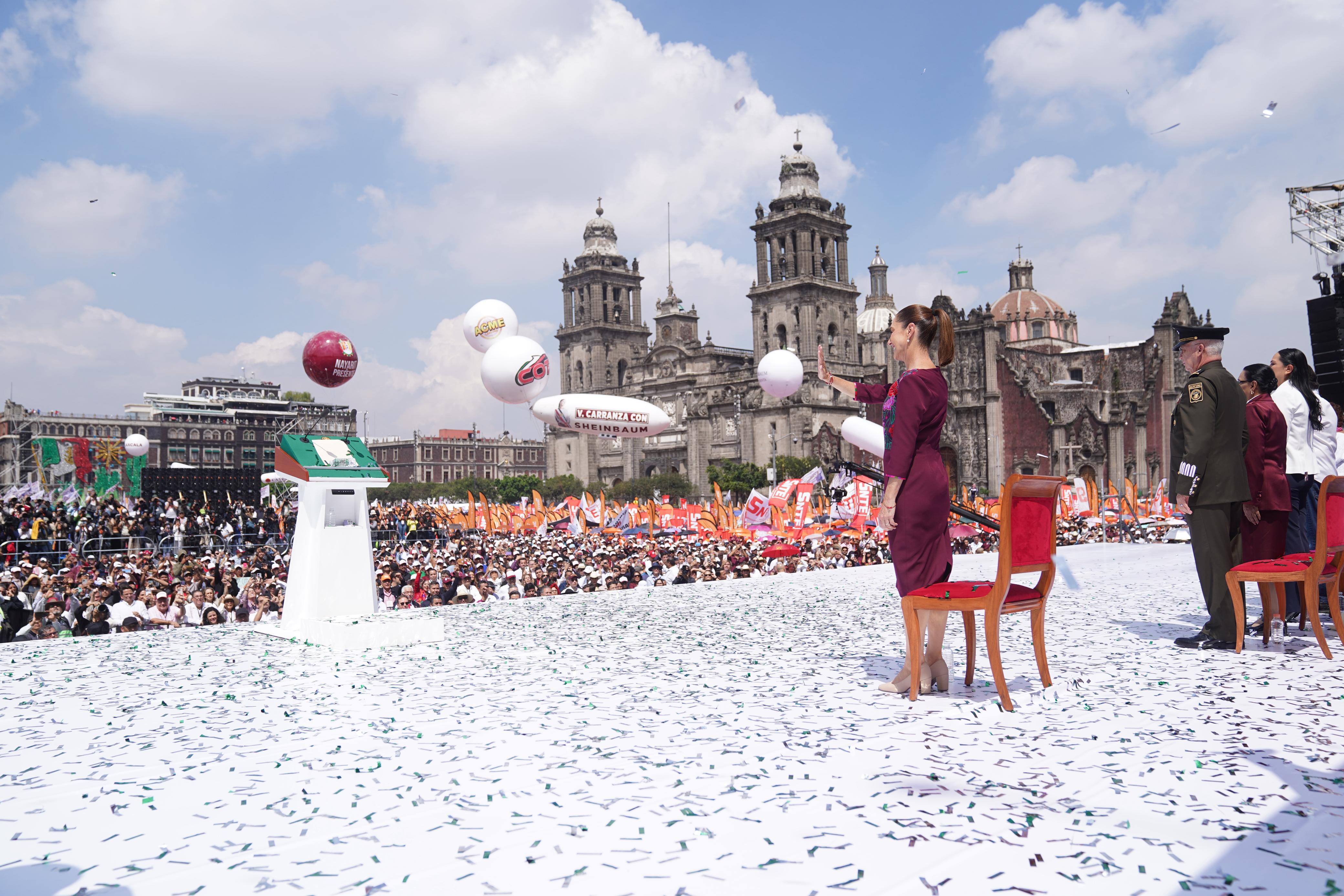 “Estoy segura que vamos por el camino correcto”: presidenta Claudia Sheinbaum ante 400 mil personas en el cierre de su gira nacional de rendición de cuentas