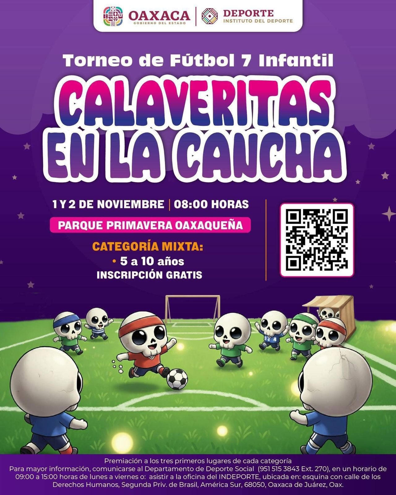Impulsa Indeporte Oaxaca actividades deportivas gratuitas por Día de Muertos