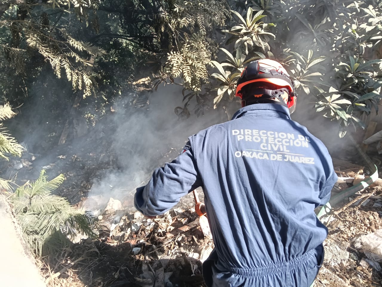 Sofoca Protección Civil Municipal incendio recurrente en predio del ejido Guadalupe Victoria