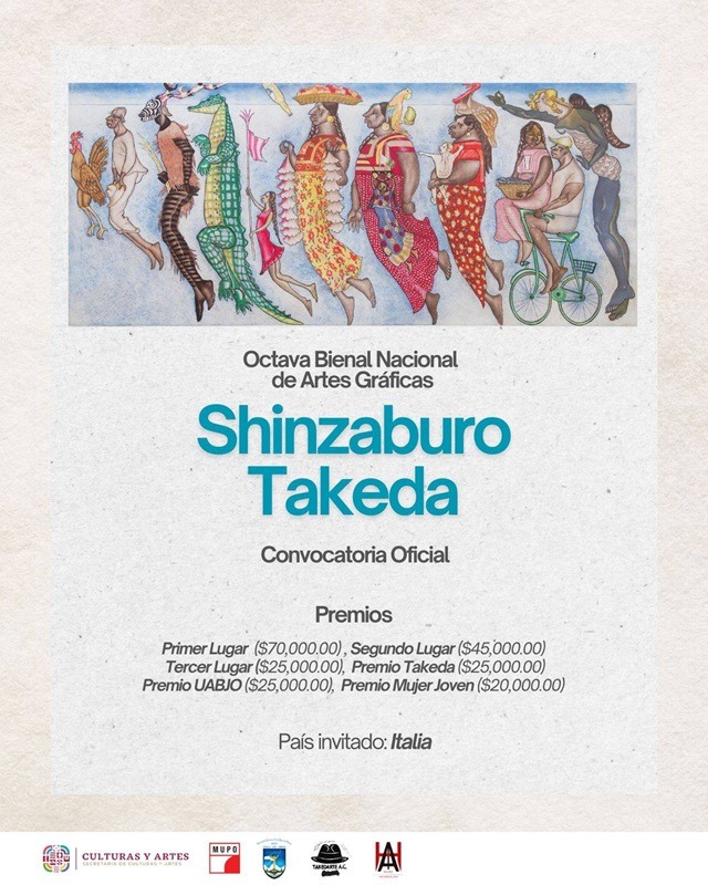 Invita Seculta a la VIII Bienal Nacional de Artes Gráficas “Shinzaburo Takeda” en el Mupo