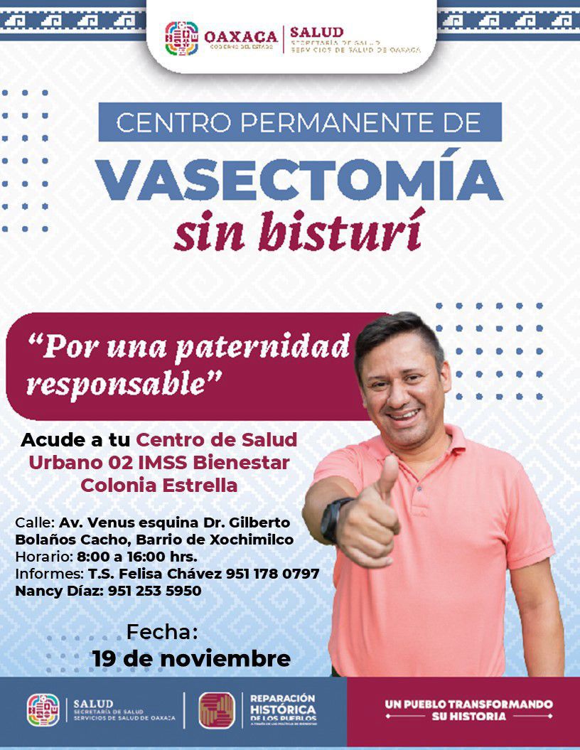 Impulsa SSO paternidades responsables con Jornada Gratuita de Vasectomía sin Bisturí