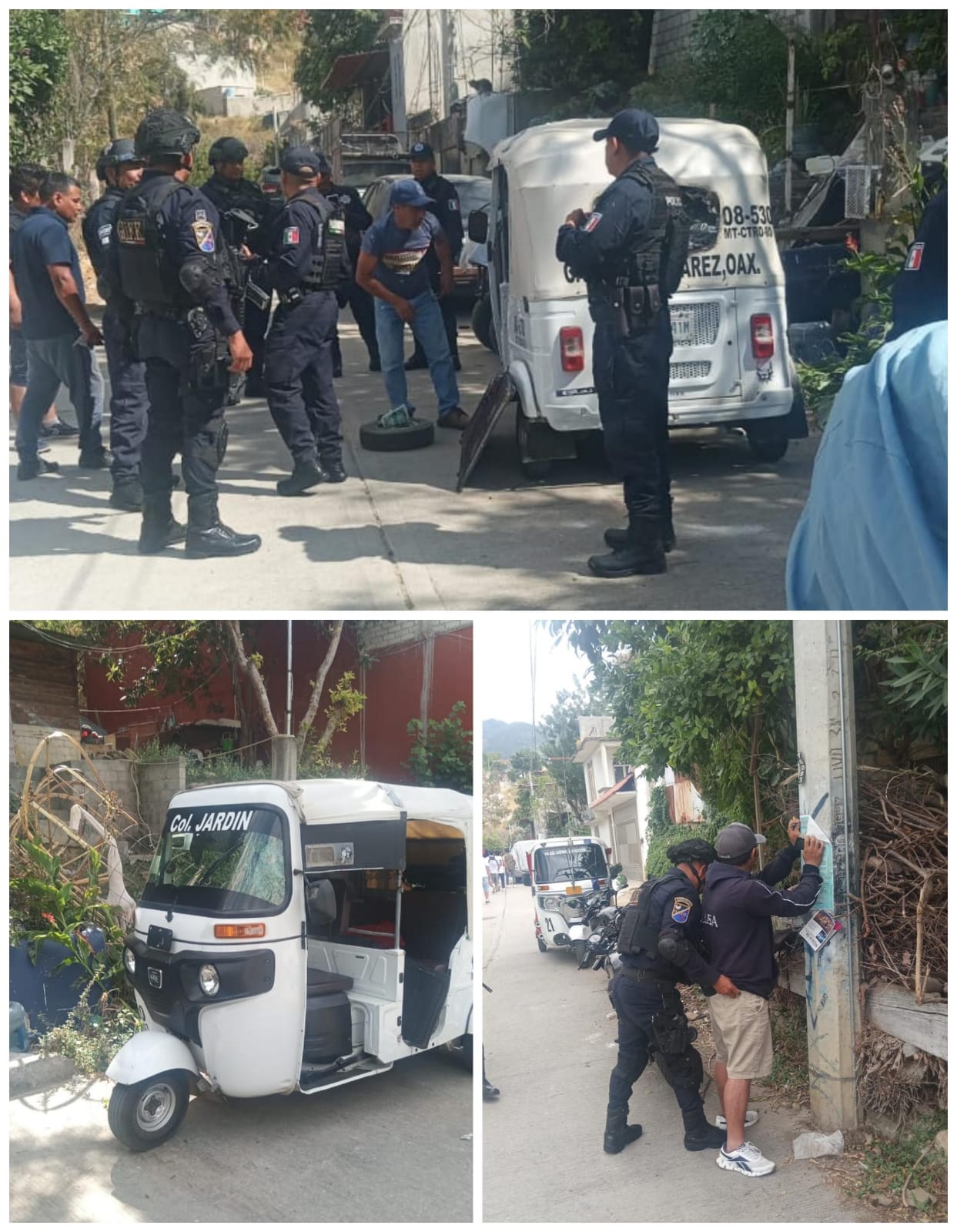Detienen a dos implicados en asalto en mototaxi; los presentan ante la Fiscalía de Oaxaca
