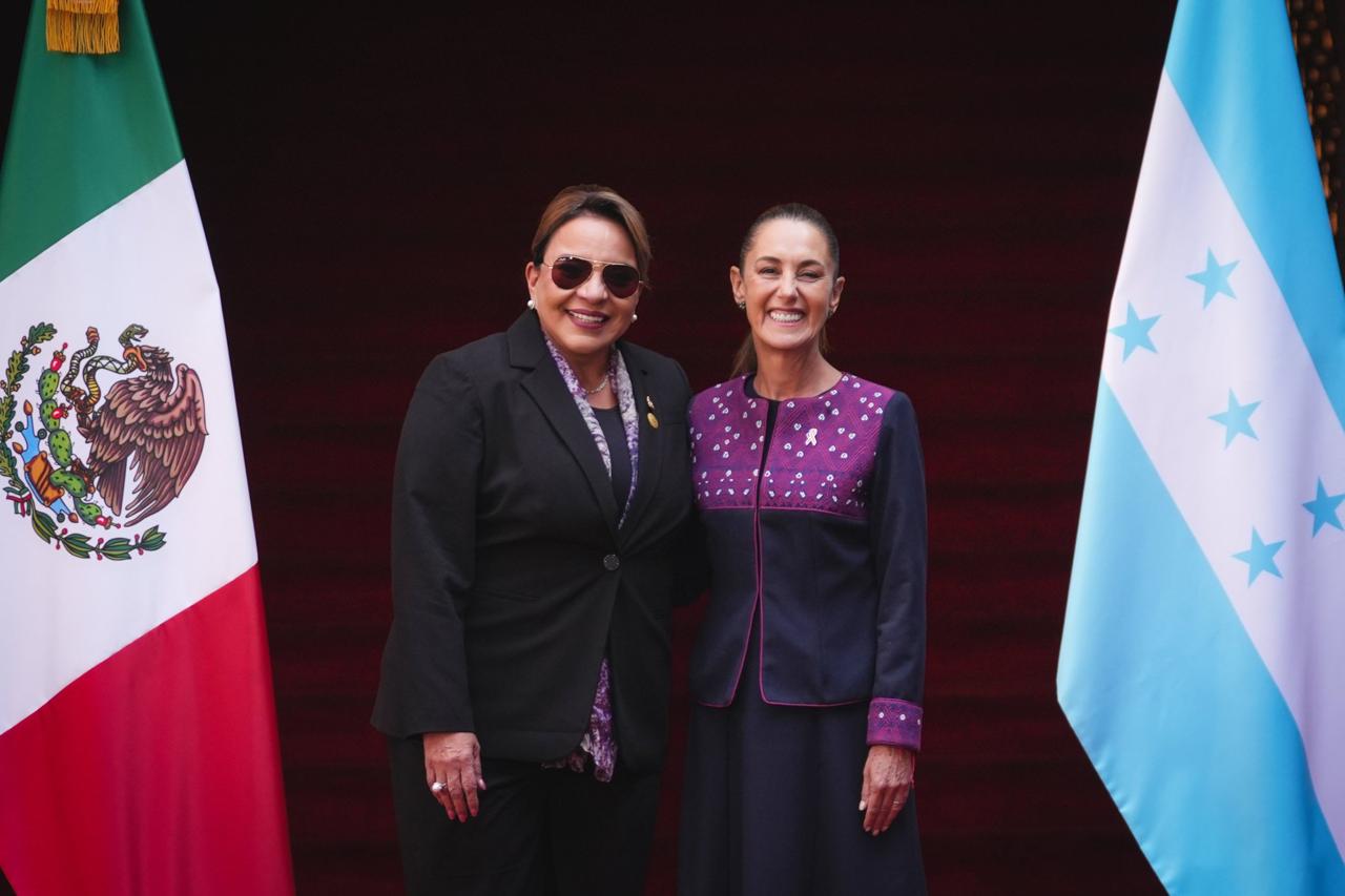 Recibe presidenta Claudia Sheinbaum a su homóloga de la República de Honduras, Xiomara Castro