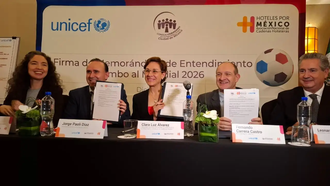 Firman alianza contra trata infantil ante Mundial 2026