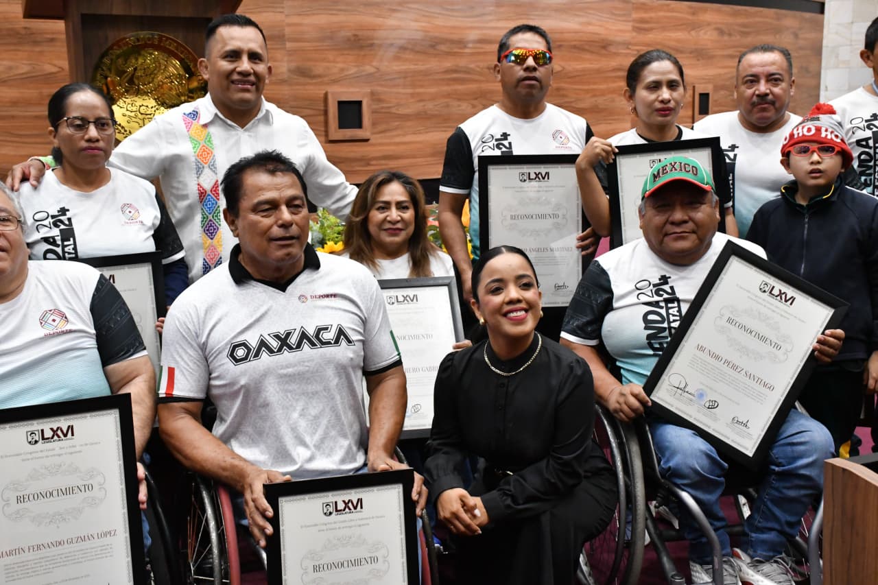 Reconoce Parlamento local a deportistas de la Asociación de Medallistas Paralímpicos Mundialistas y Panamericanos del Estado