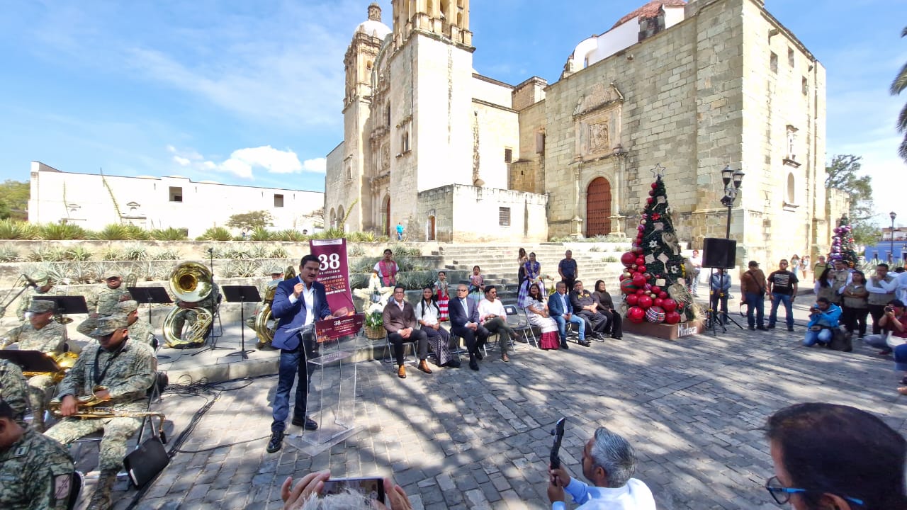 Oaxaca de Juárez conmemora 38 años como Ciudad Patrimonio de la Humanidad