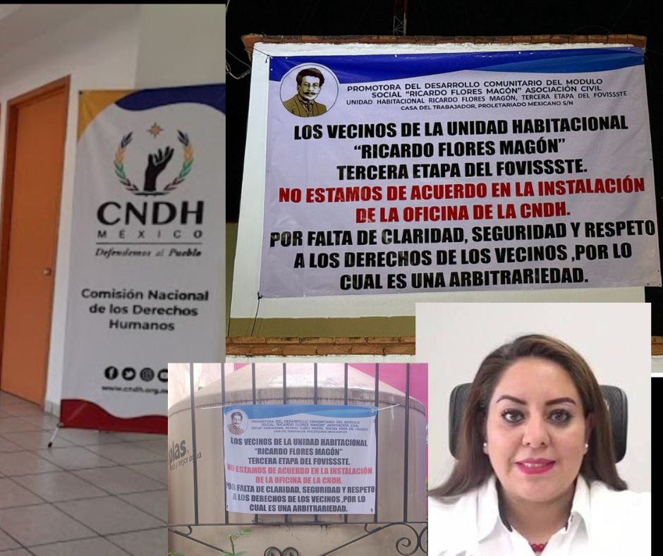 Denuncian vecinos imposición de oficinas de la CNDH en unidad habitacional de Oaxaca