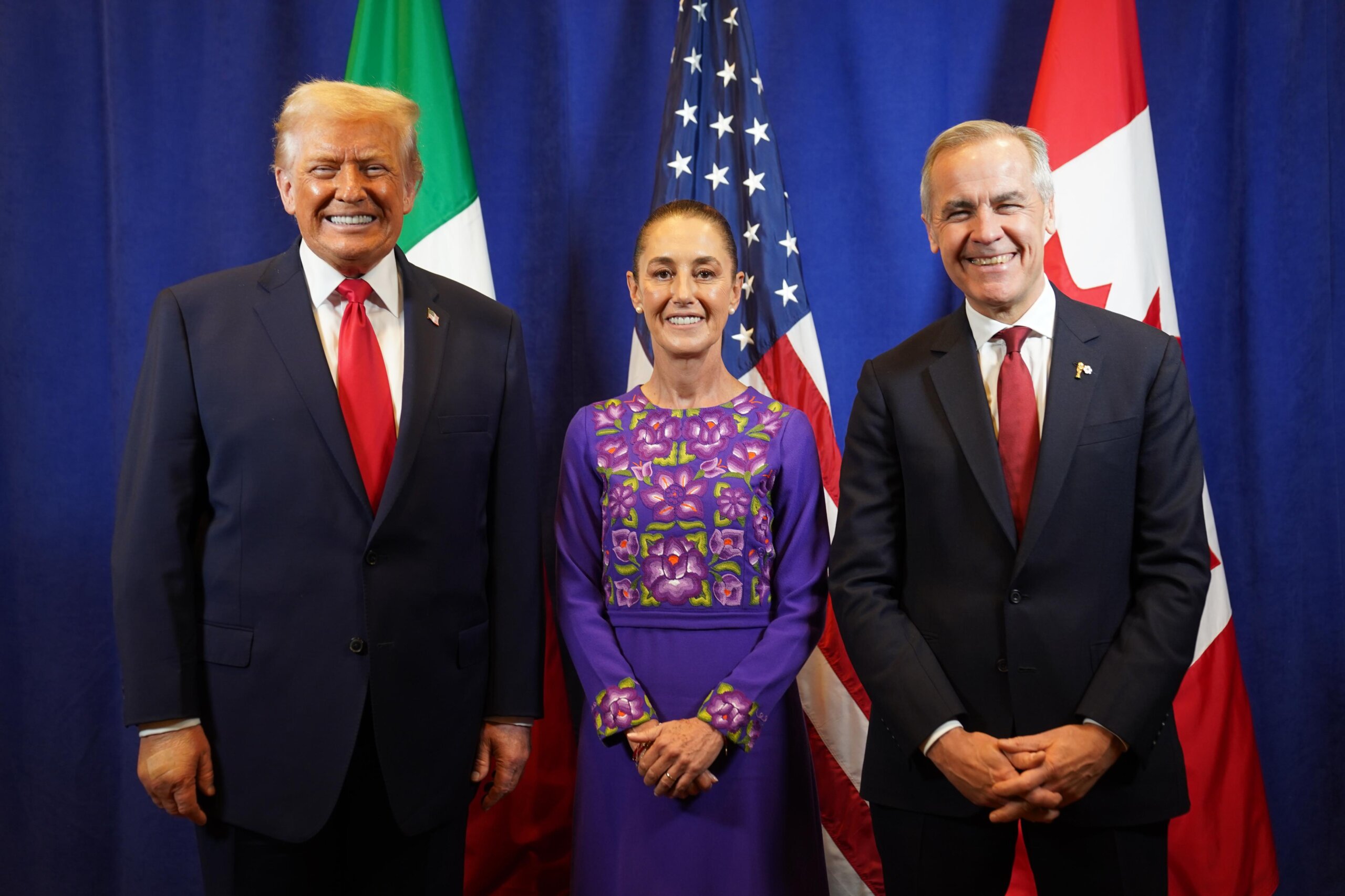 En Washington, presidenta Sheinbaum se reúne con sus homólogos de Estados Unidos y Canadá