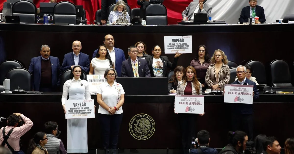 Aprueban Diputados veto total a vapeadores en México