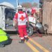 Deja dos lesionados choque frontal entre volteo y camioneta del INM en la carretera 190