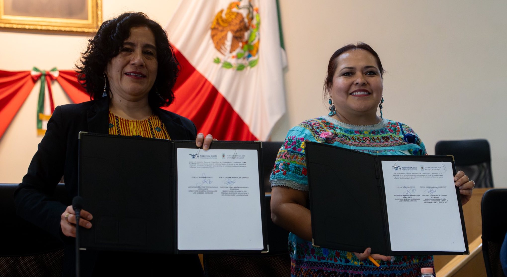 Firma magistrada convenios para fomentar justicia intercultural en Oaxaca