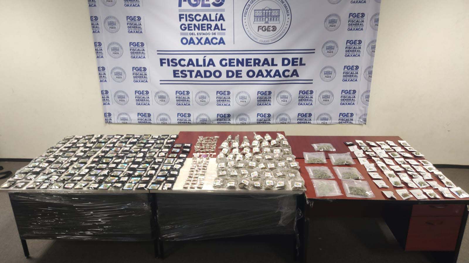 Detienen a cuatro con más de 300 dosis de droga en Oaxaca