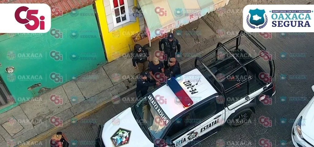 Coadyuva C5i en detención de persona que portaba arma punzocortante en la capital oaxaqueña