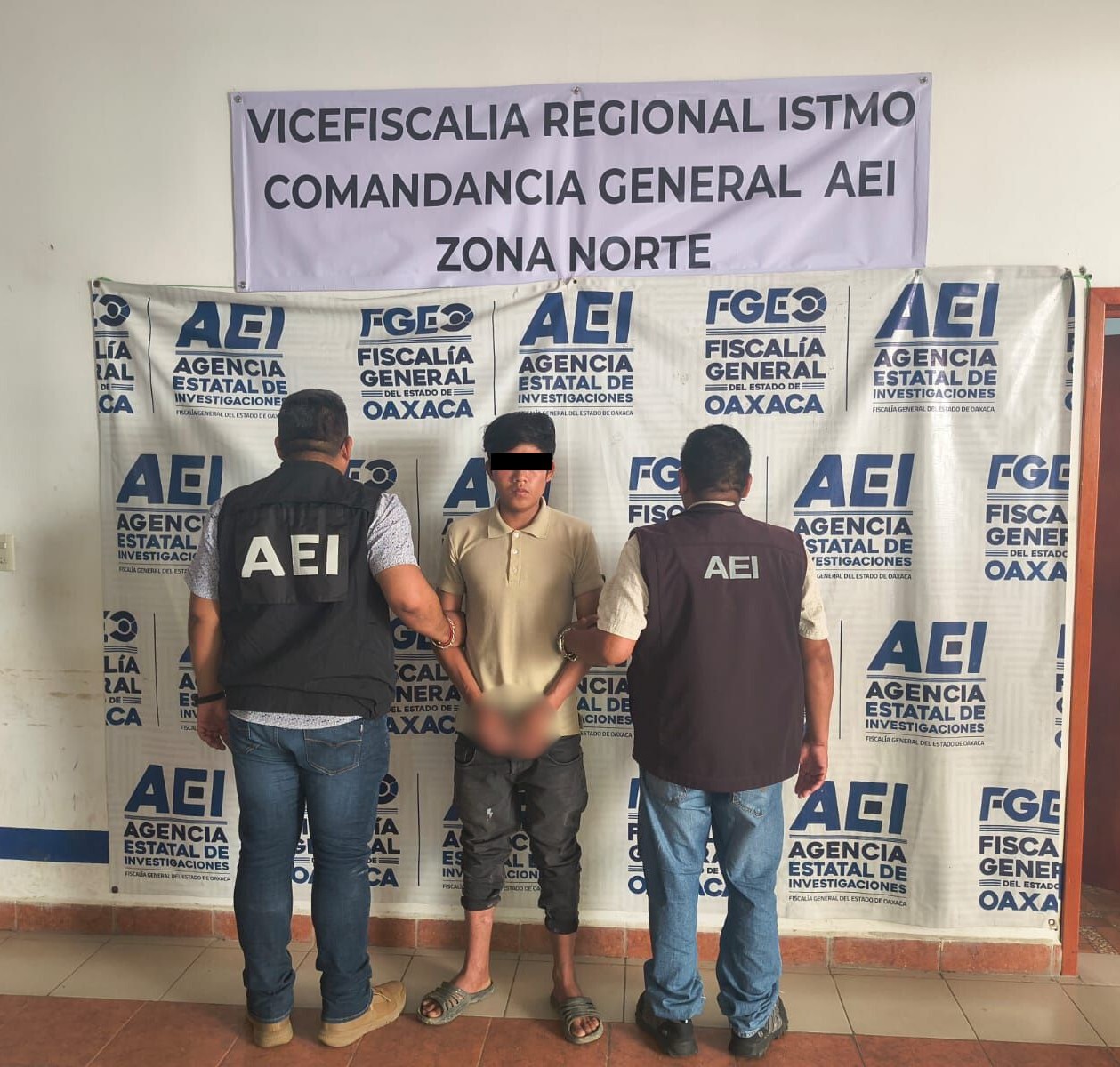 Captura FGEO a A.H.G., alias «El Tech» por homicidio con arma de fuego cometido al interior de una vivienda en el Istmo de Tehuantepec
