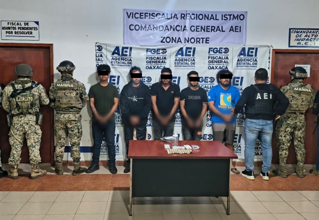 Detienen a cinco probables responsables de cuádruple homicidio en el Istmo