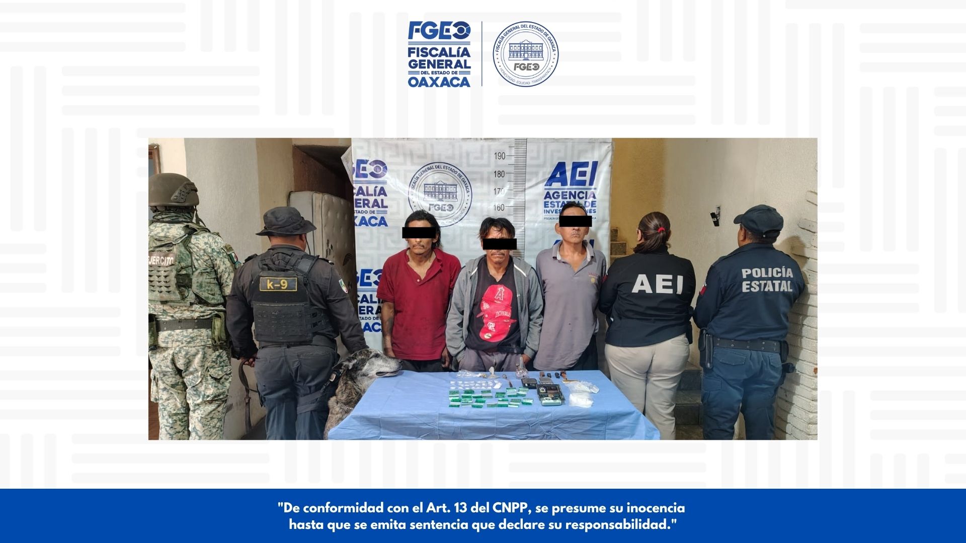 Ejecutan cateos en San Pablo Etla; detienen a tres por narcomenudeo