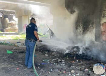 Sofocan incendio bajo el puente IV Centenario