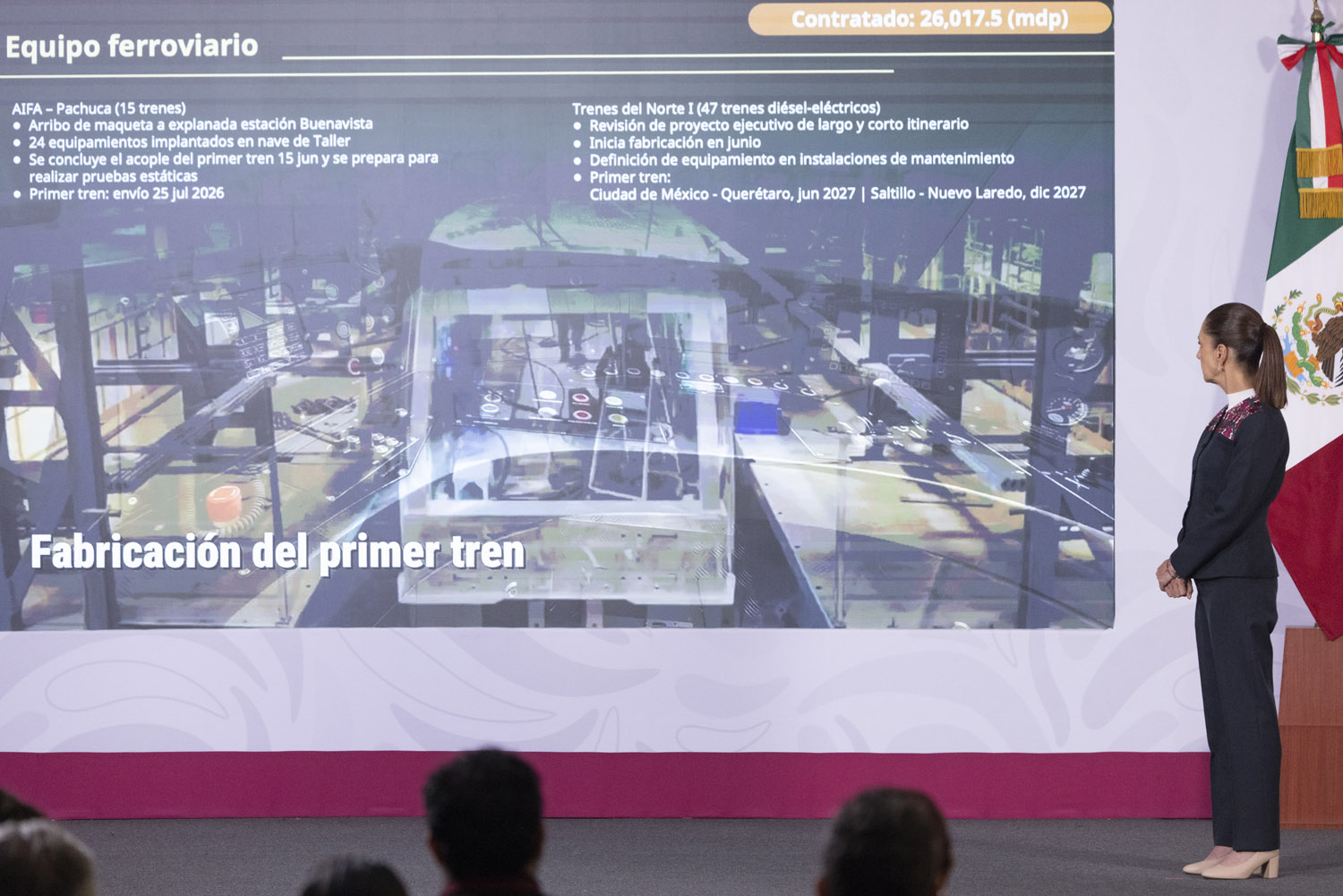 Invierte Sheinbaum 750 mil mdp en red ferroviaria nacional