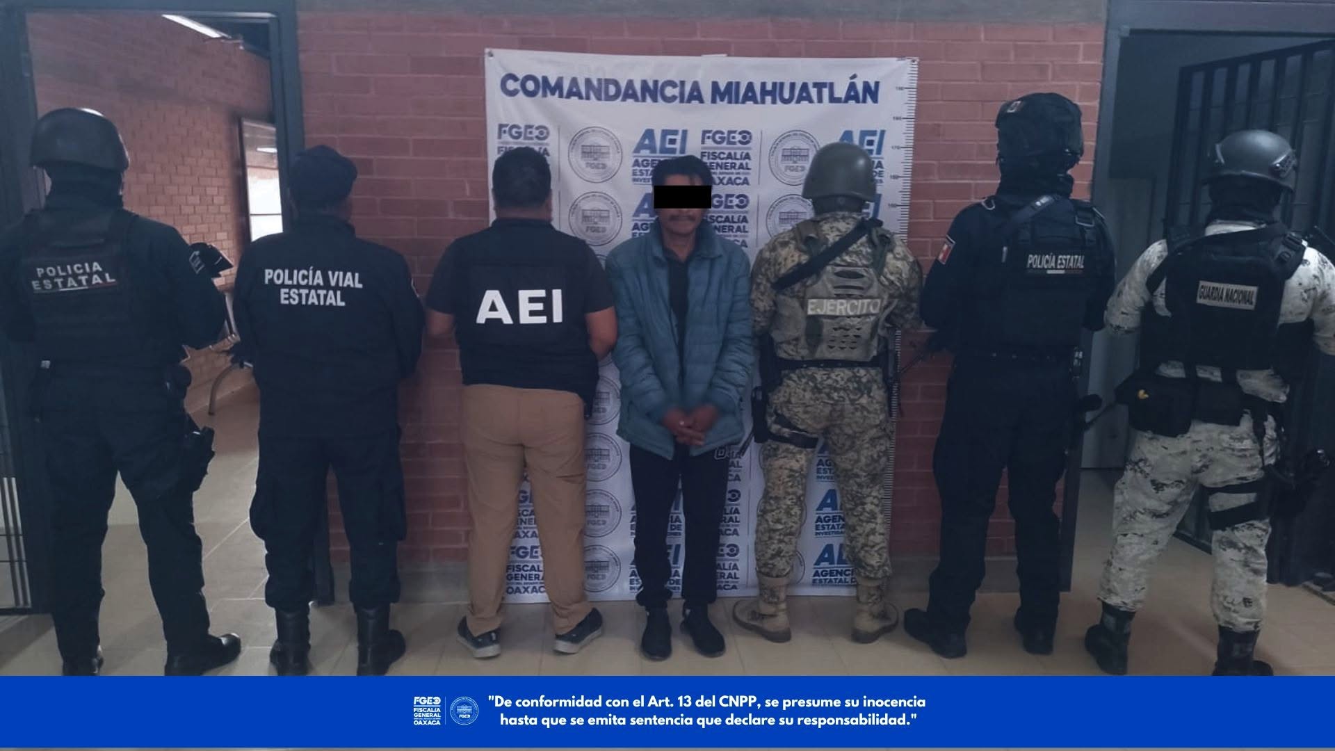 Víctima sobrevive a ataque, Fiscalía de Oaxaca aprehende a hombre por tentativa de feminicidio en la Sierra Sur