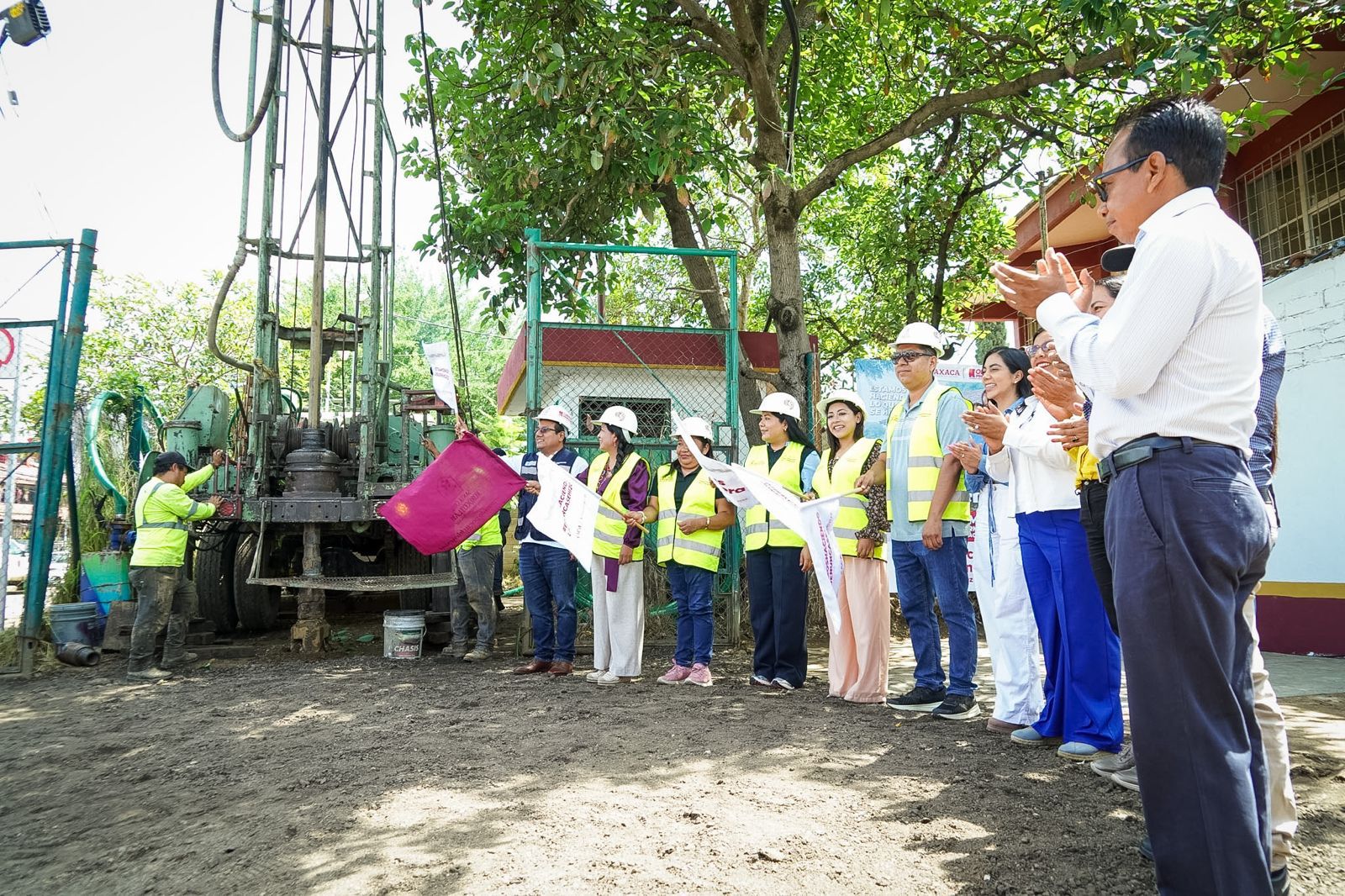 Inicia Ceabien perforación de pozo en Santa Cruz Xoxocotlán para garantizar el abasto de agua potable