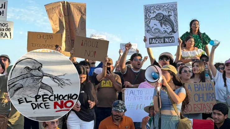 Protestan contra planta de amoniaco en bahía de Topolobampo