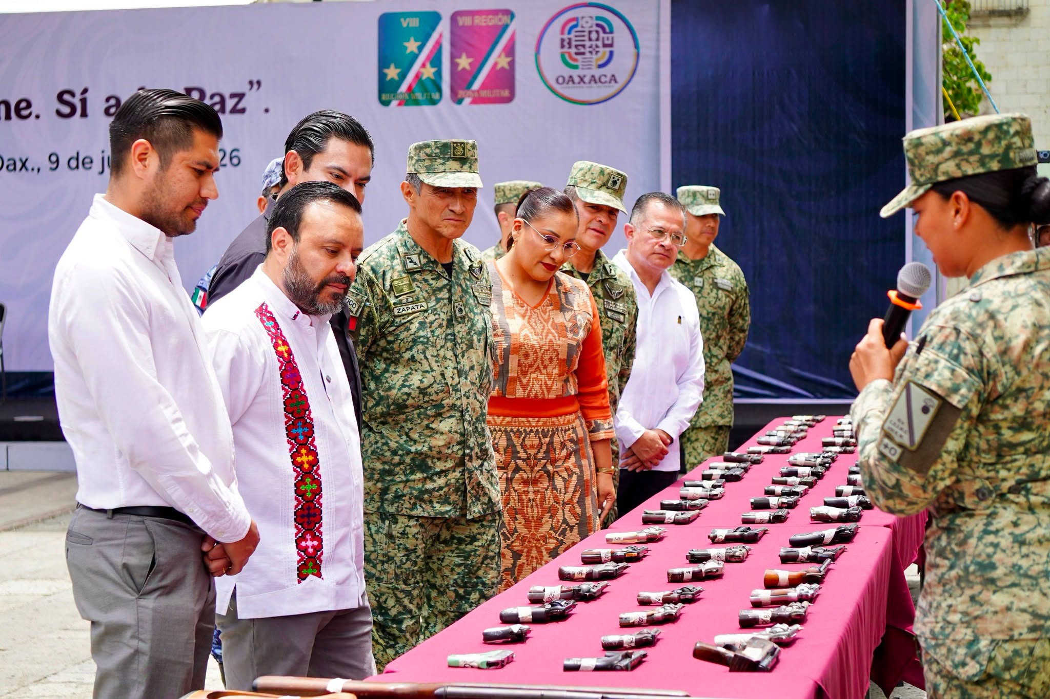 Destruyen armas de fuego en Oaxaca como parte del programa “Sí al Desarme, Sí a la Paz”
