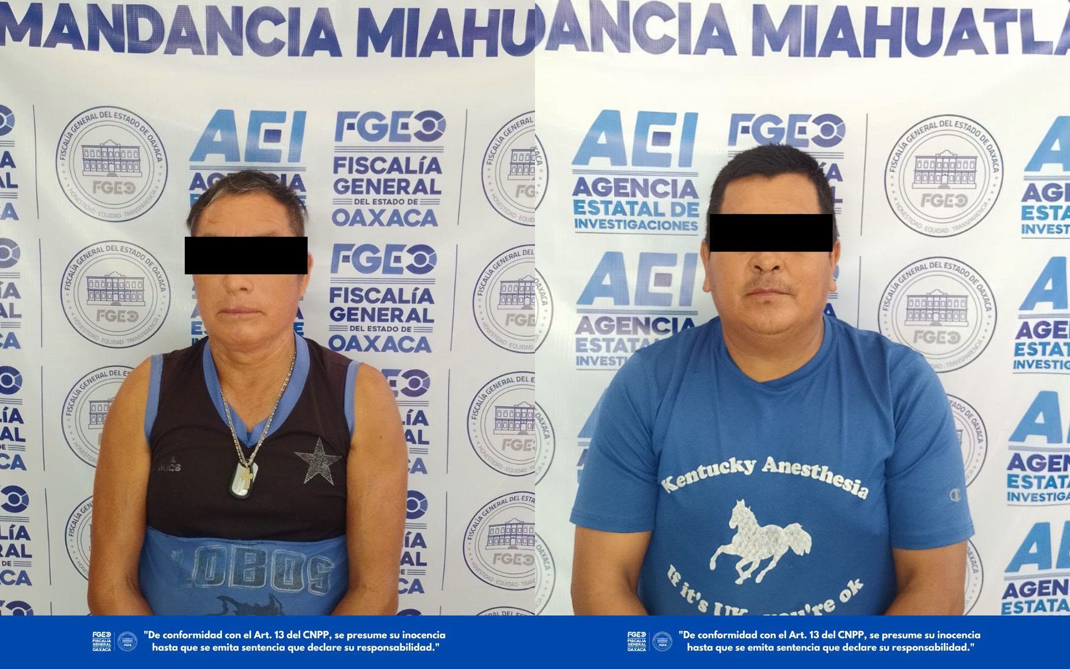Detienen a dos probables responsables de homicidio y lesiones calificados cometidos en la San Sebastián Coatlán